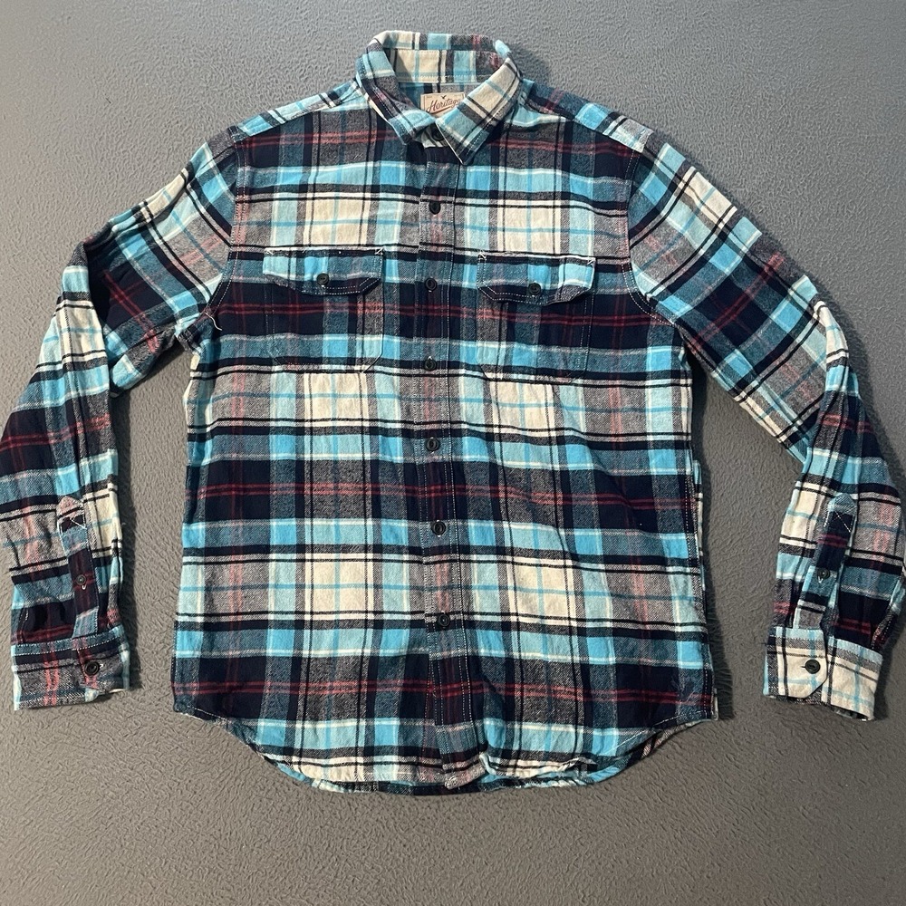 American Eagle Outfitters Heritage Flannel Button Up Shirt Mens Med Long Sleeve